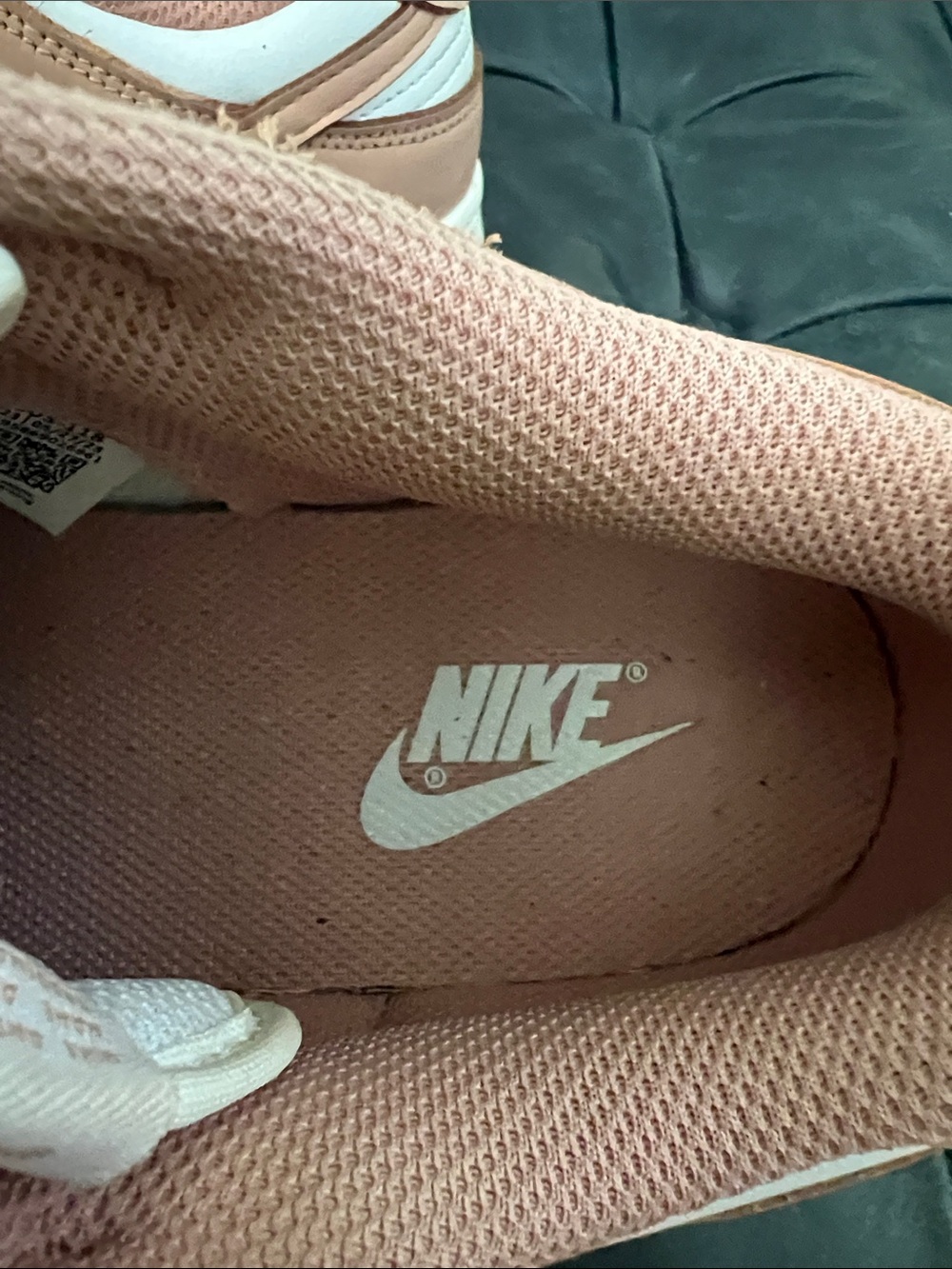 Nike Women’s Rose/White Dunk Low-Top Sneakers - Picture 8 of 8